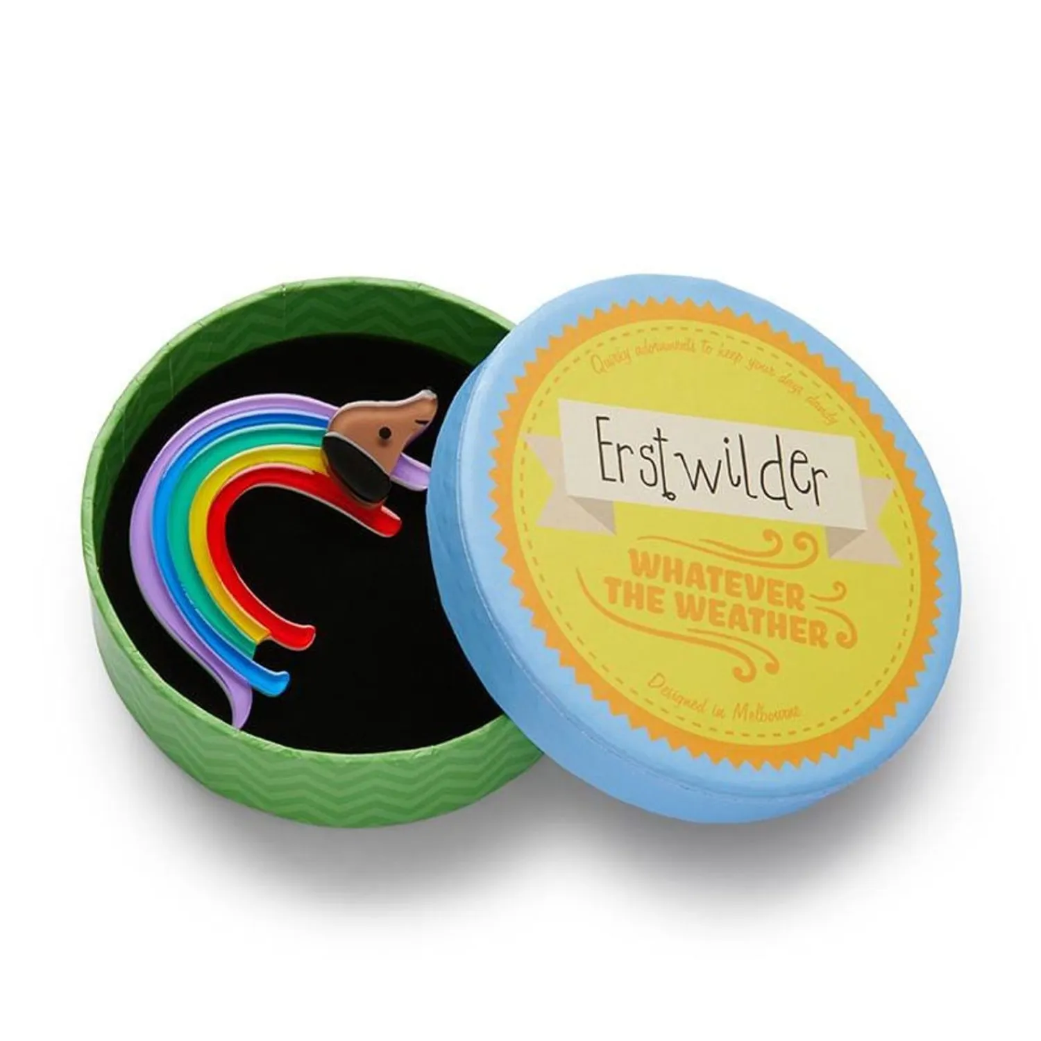 Rainbow Ruff Brooch^Erstwilder New