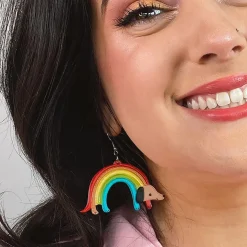 Rainbow Ruff Earrings^Erstwilder Clearance