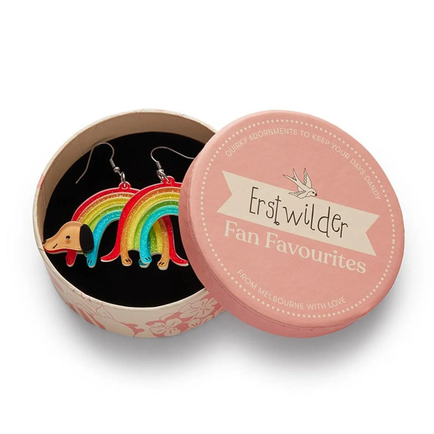 Rainbow Ruff Earrings^Erstwilder Clearance