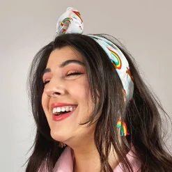 Rainbow Ruff Head Scarf White^Erstwilder Sale