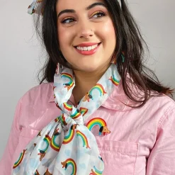 Rainbow Ruff Neck Scarf White^Erstwilder Best