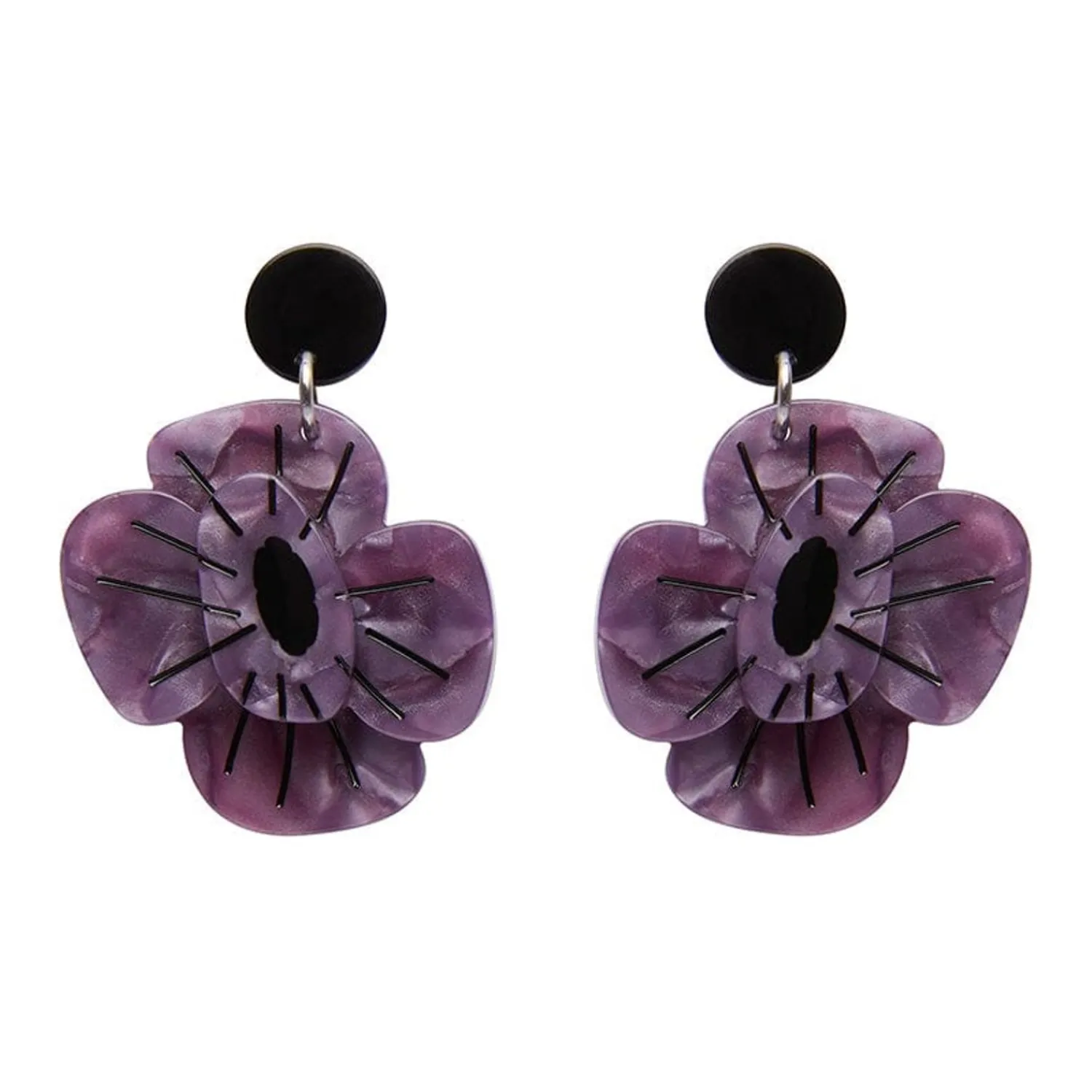 Remembrance Poppy Drop Earrings^Erstwilder New