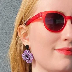 Remembrance Poppy Drop Earrings^Erstwilder New