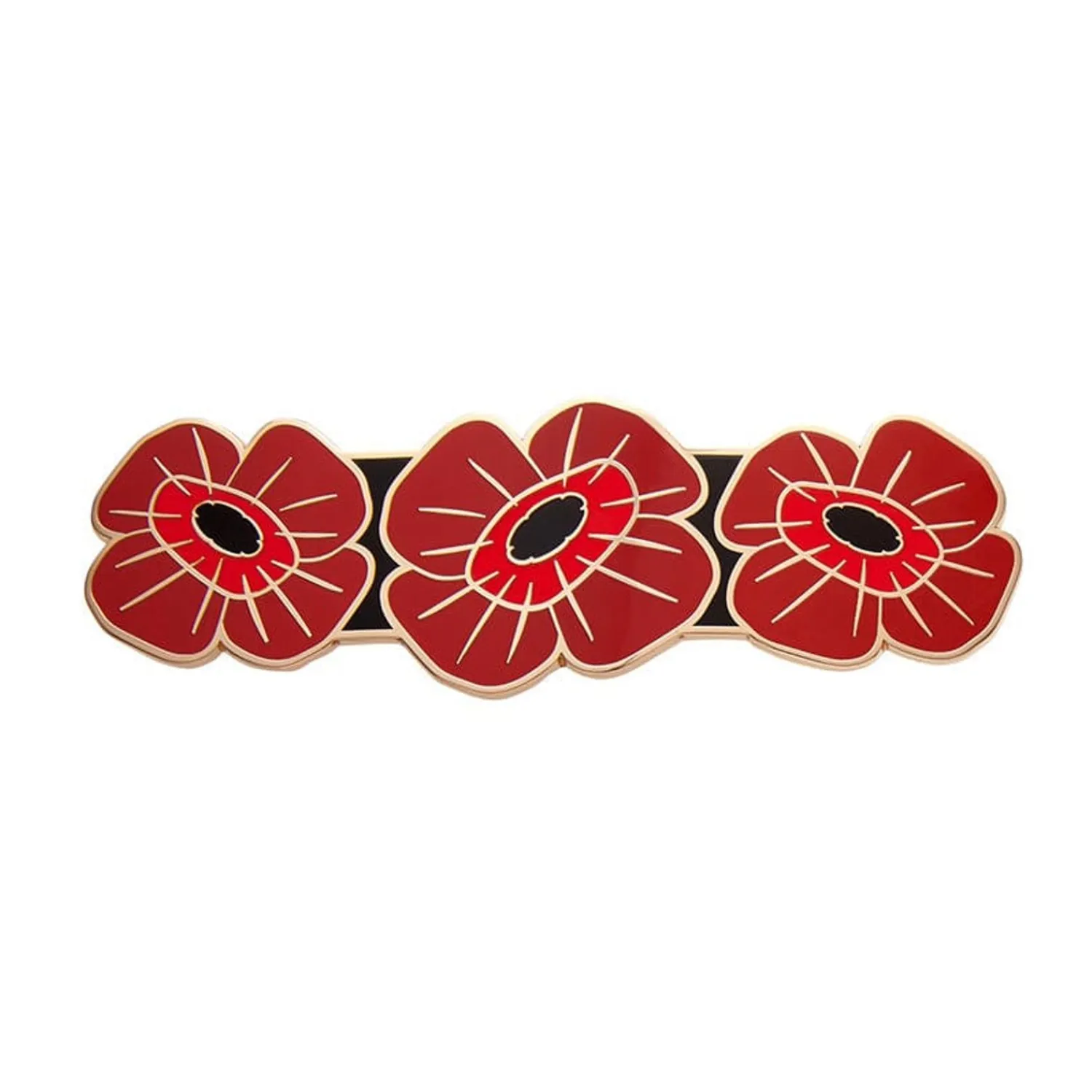 Remembrance Poppy Enamel Hair Barrette^Erstwilder Discount