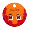 Remembrance Poppy Enamel Huggie Earrings^Erstwilder Hot