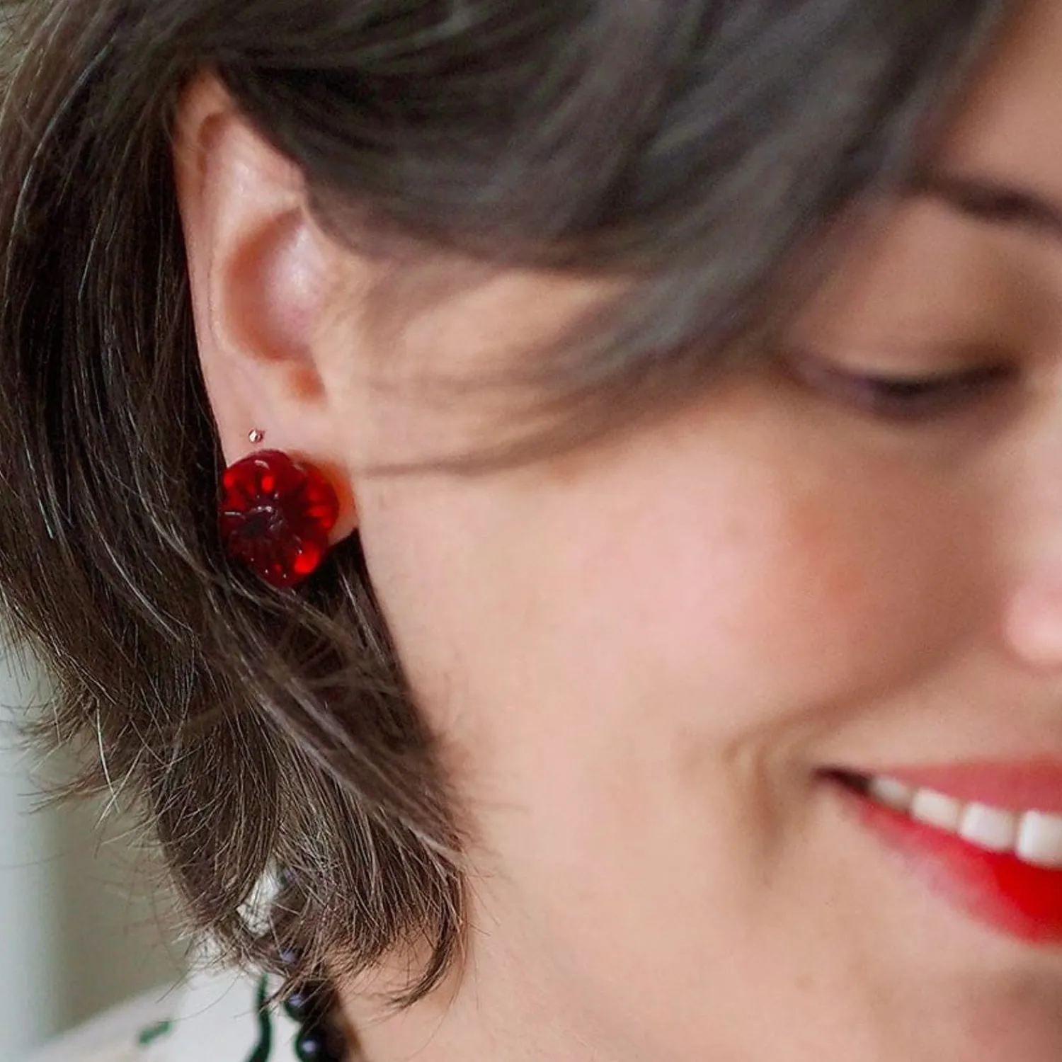 Remembrance Poppy Stud Earrings^Erstwilder Online