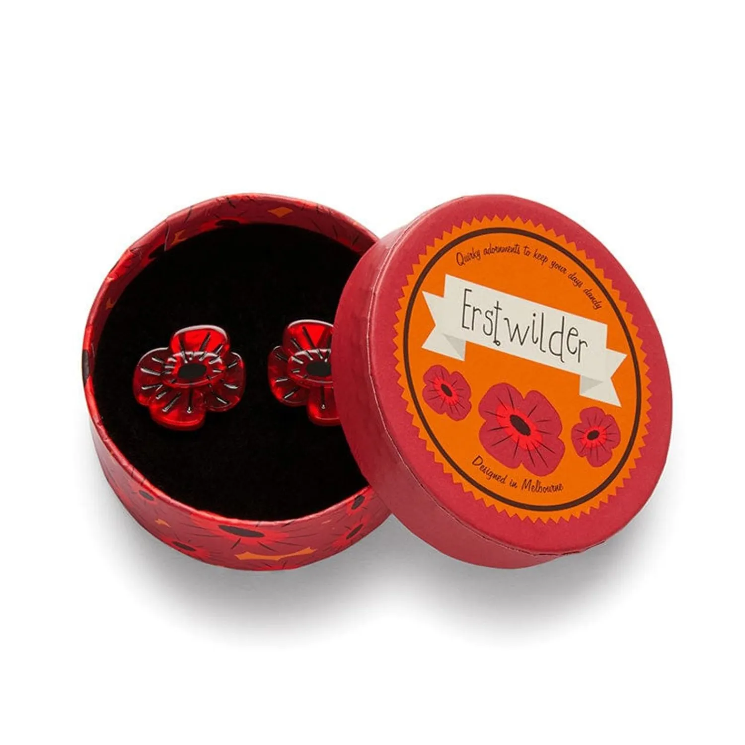 Remembrance Poppy Stud Earrings^Erstwilder Online