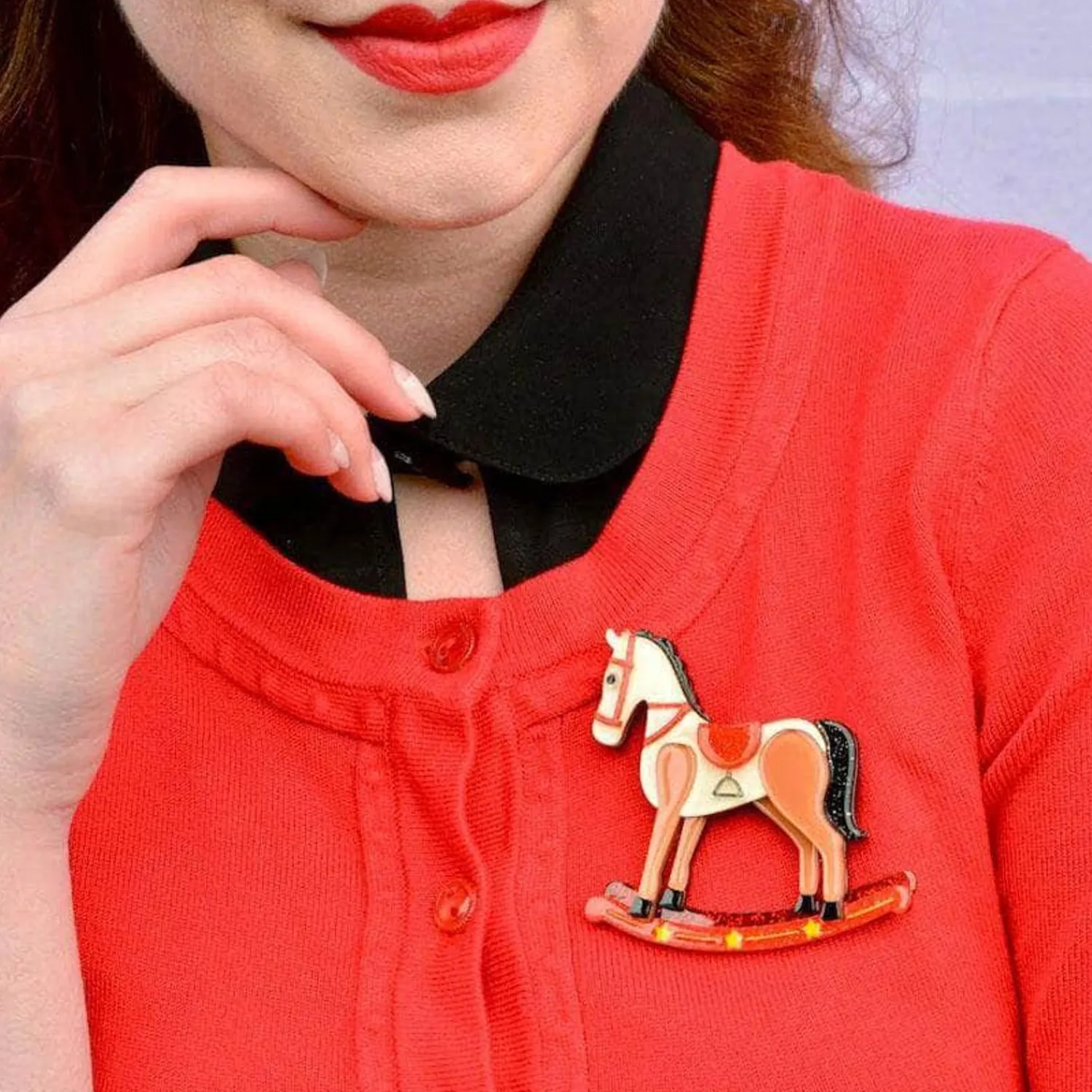 Rocking Reminiscence Horse Brooch^Erstwilder Discount