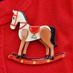 Rocking Reminiscence Horse Brooch^Erstwilder Discount