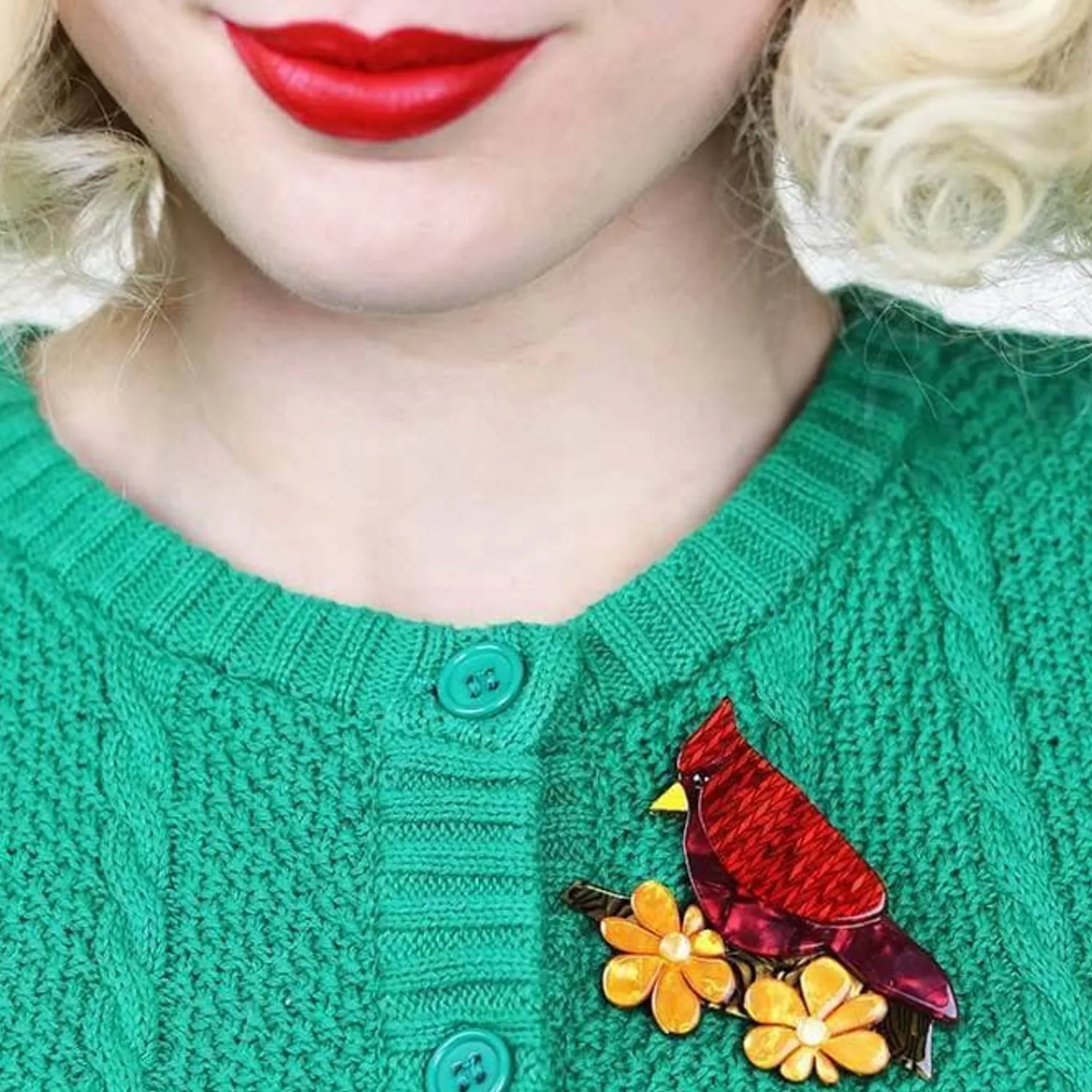 Ruby The Red Cardinal Brooch^Erstwilder Outlet