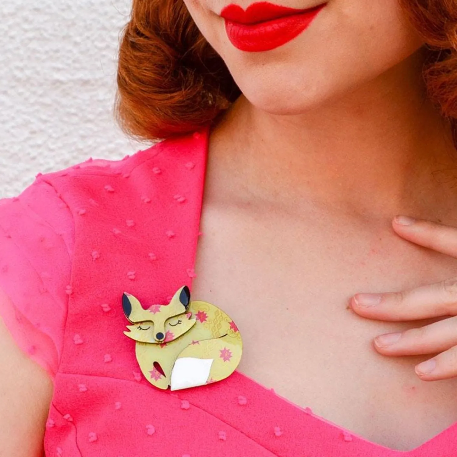 Sacha Sleeping Fox Brooch^Erstwilder Online