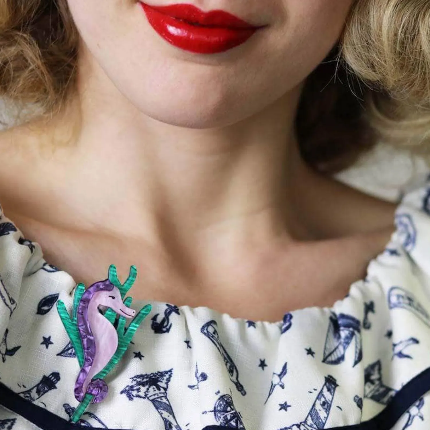 Sandy The Shy Seahorse Brooch^Erstwilder Discount