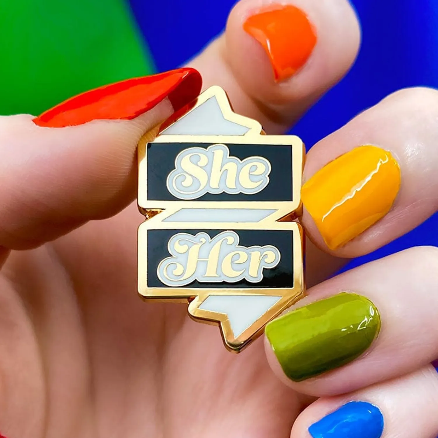 She/Her Pronoun Enamel Pin^Erstwilder Best