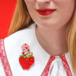 Sitting On A Strawberry Brooch^Erstwilder Sale