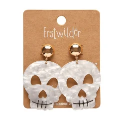 Skull Ripple Statement Earrings - White^Erstwilder Hot