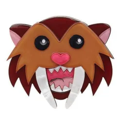 Smilodon Smiles Sabre Tooth Tiger Brooch^Erstwilder Outlet