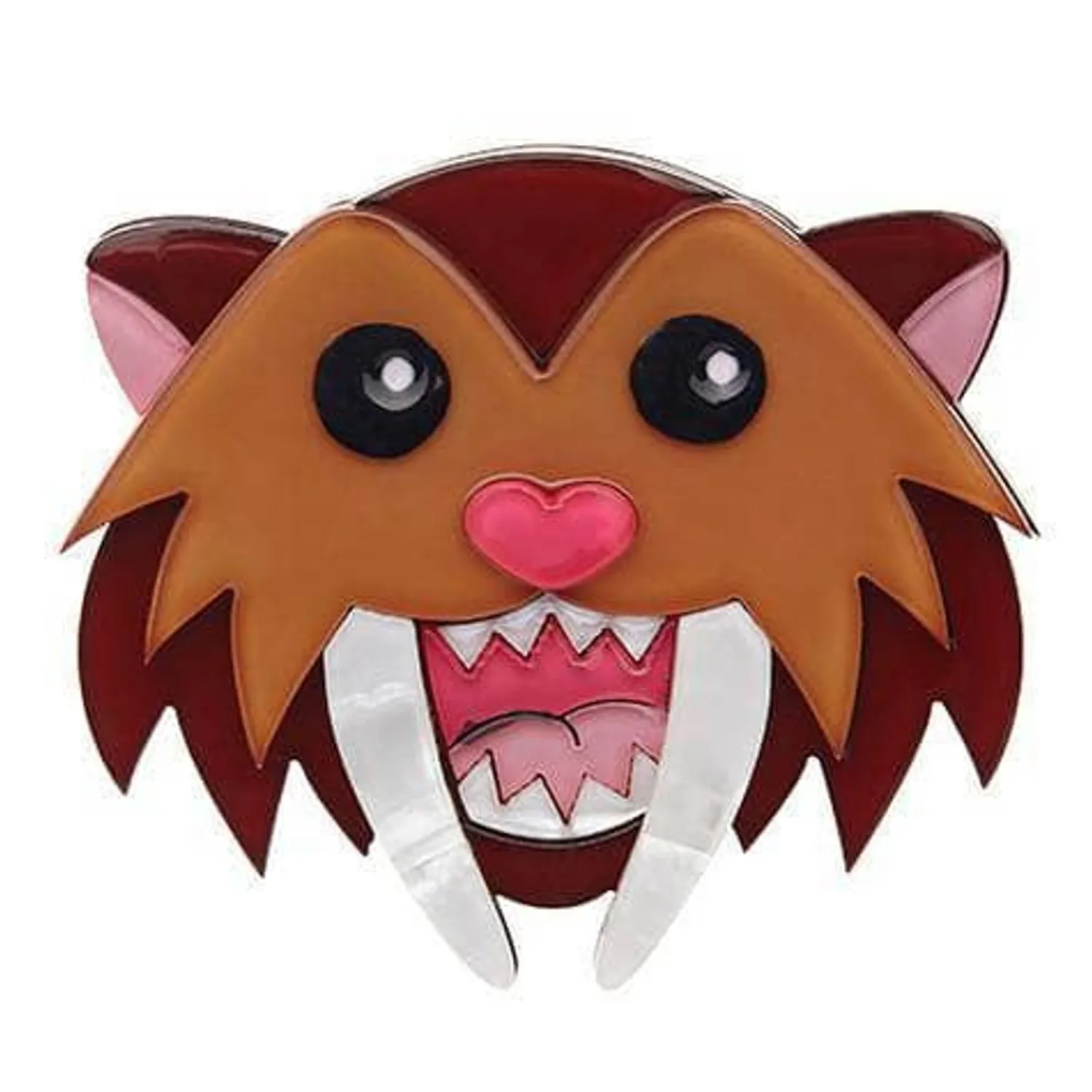 Smilodon Smiles Sabre Tooth Tiger Brooch^Erstwilder Outlet