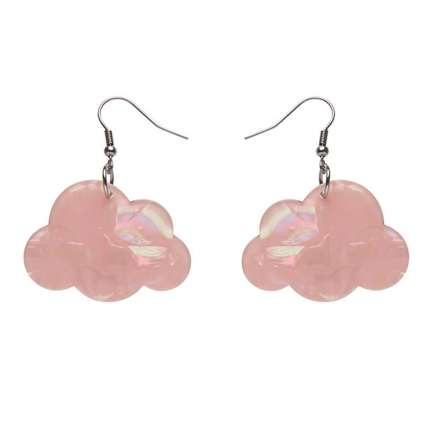 Solid Cloud Solid Glitter Resin Drop Earrings - Pink^Erstwilder Best