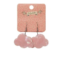 Solid Cloud Solid Glitter Resin Drop Earrings - Pink^Erstwilder Best