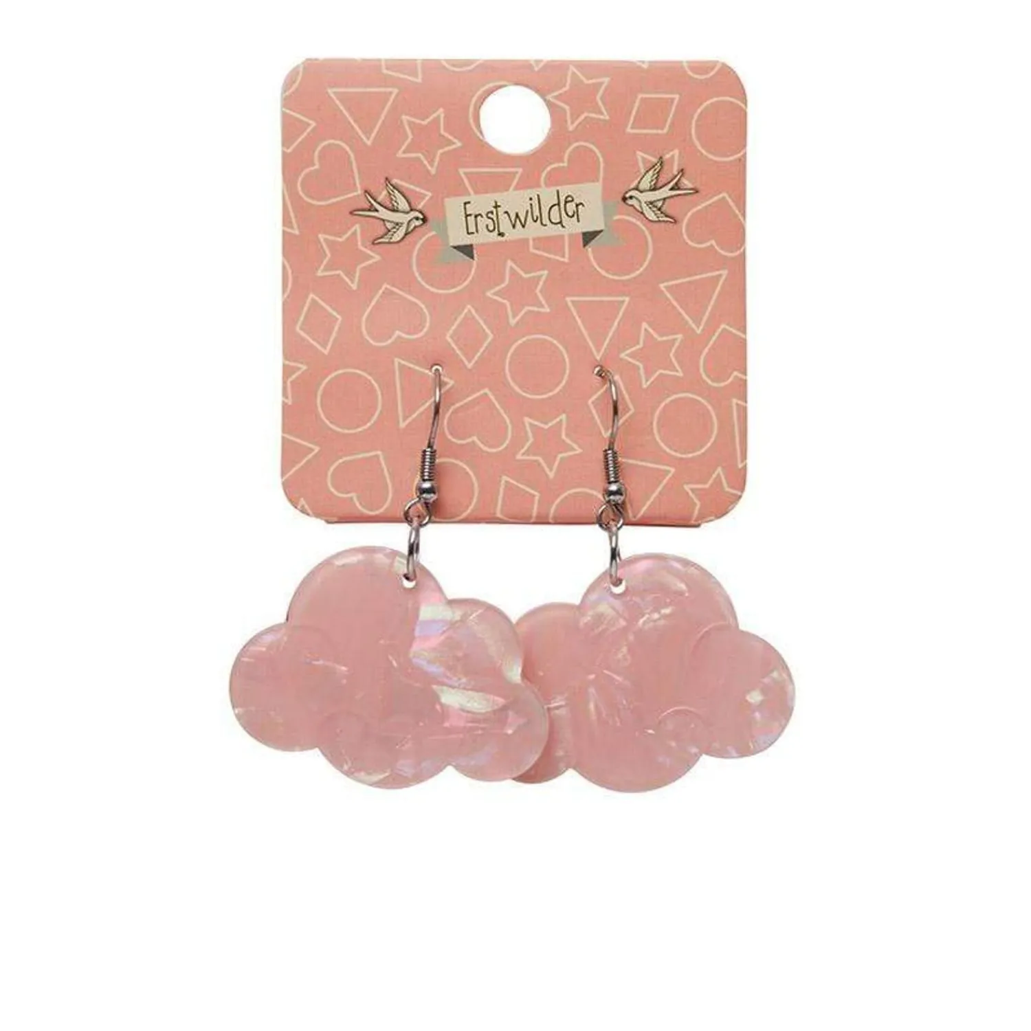Solid Cloud Solid Glitter Resin Drop Earrings - Pink^Erstwilder Best
