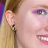 Spiffy The Supportive Dog Enamel Earrings^Erstwilder New