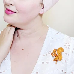 Squirrel Nutkin Brooch^Erstwilder Clearance