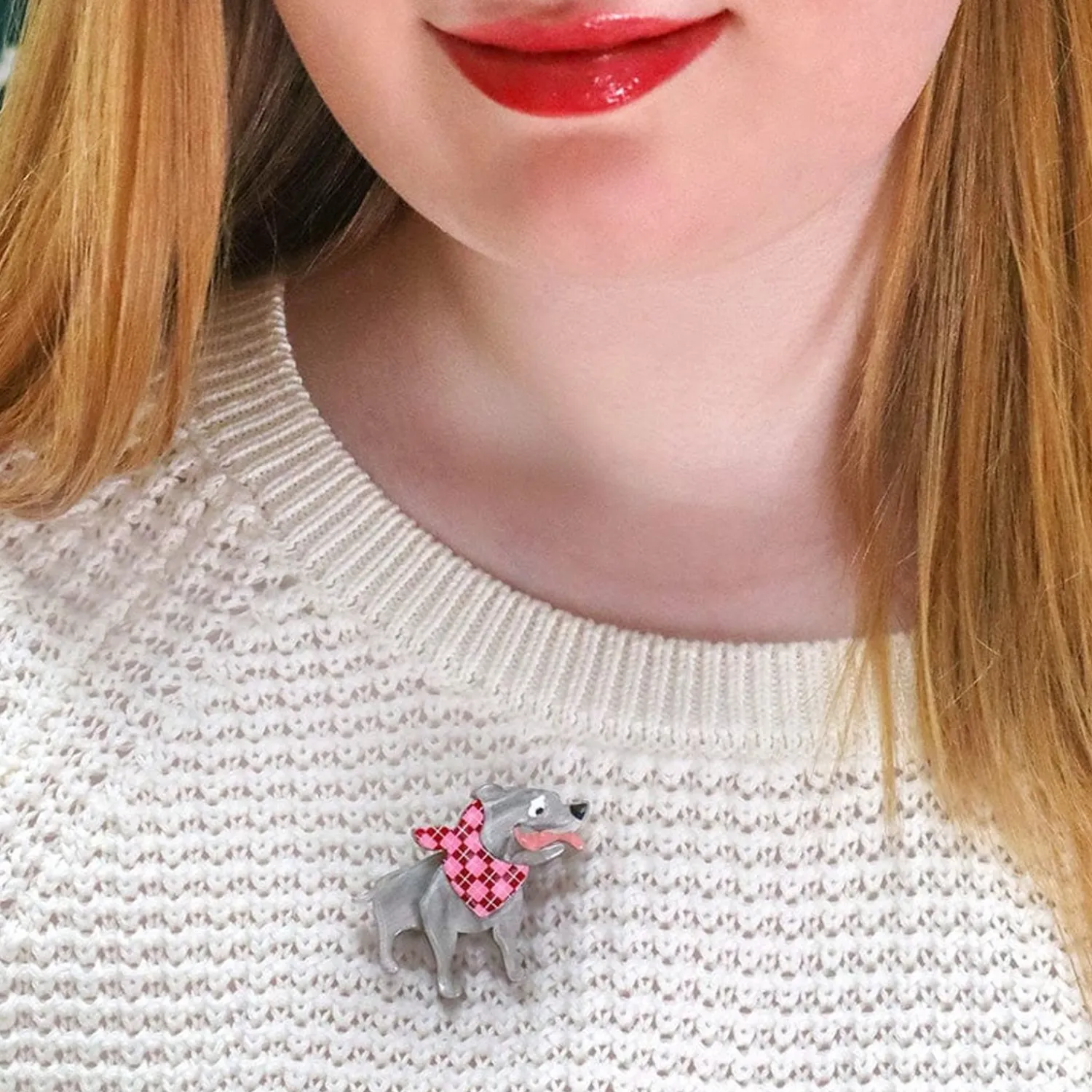 Staffy Stan Mini Brooch^Erstwilder Clearance