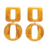 Statement Marble Chunky Drop Earrings - Mustard^Erstwilder Online