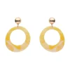 Statement Marble Resin Circle Drop Earrings - Yellow^Erstwilder Hot