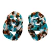 Statement Tort Chunky Chain Earrings - Blue^Erstwilder Discount