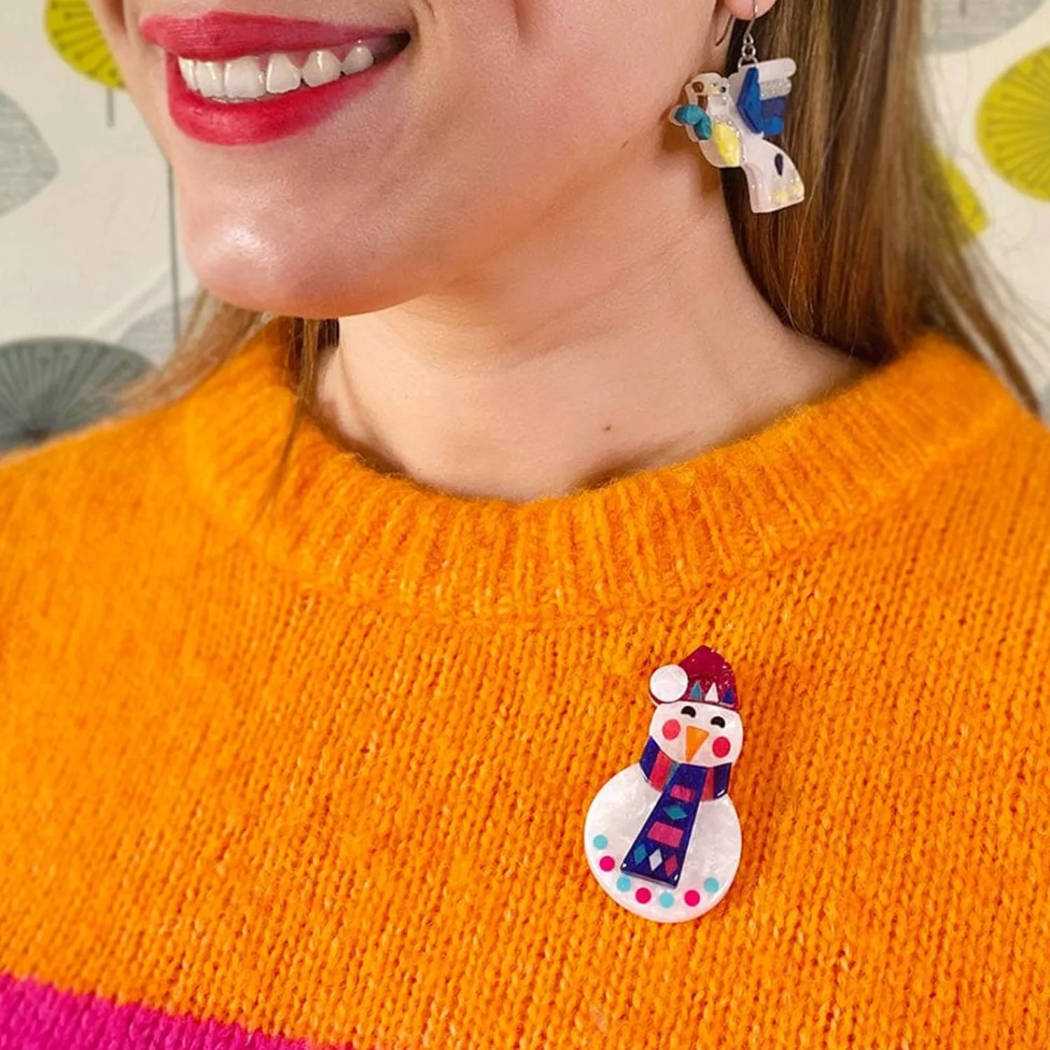 Stay Frosty, Snowman Brooch^Erstwilder Hot