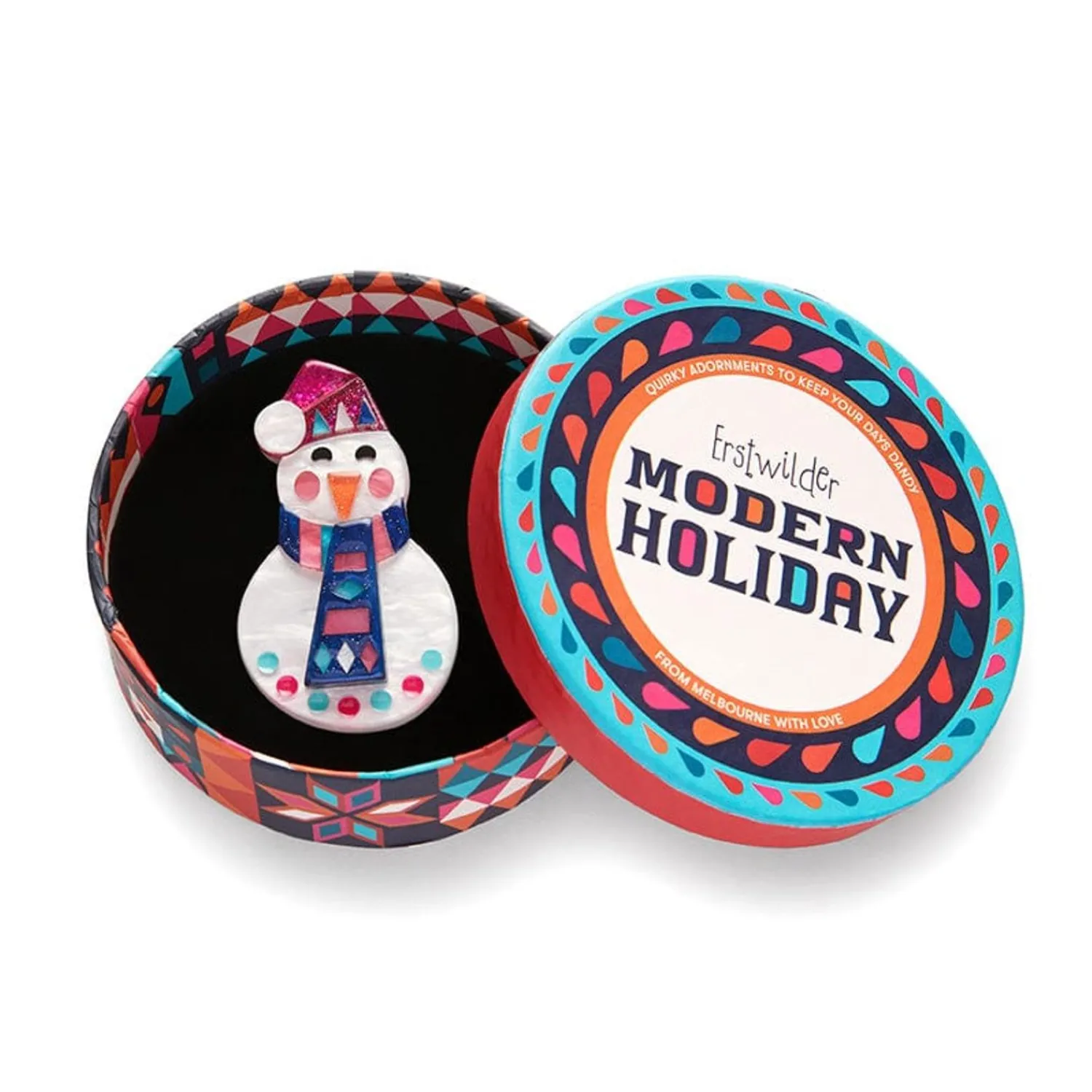 Stay Frosty, Snowman Brooch^Erstwilder Hot