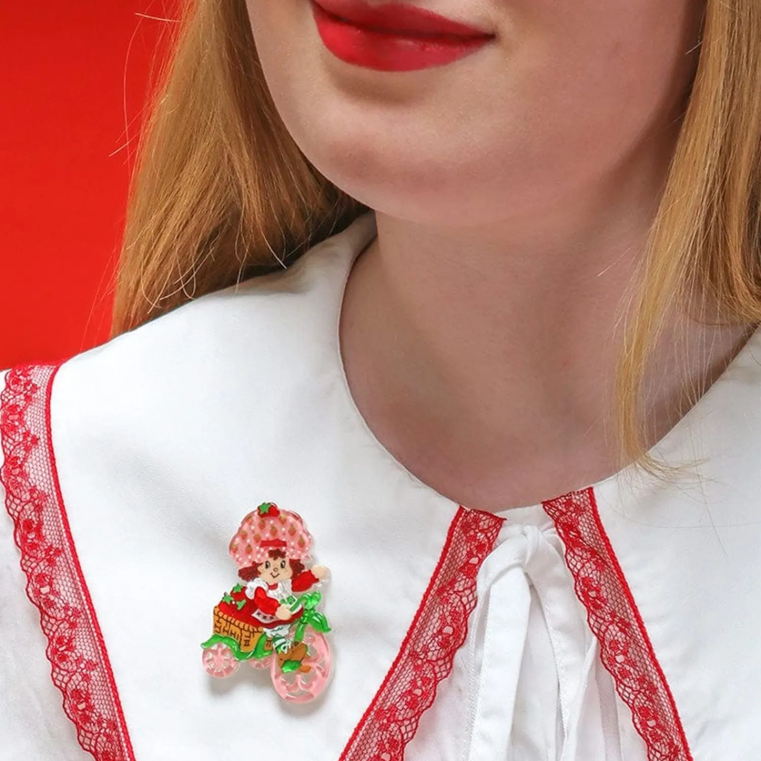 Strawberry Adventures Await Brooch^Erstwilder Discount