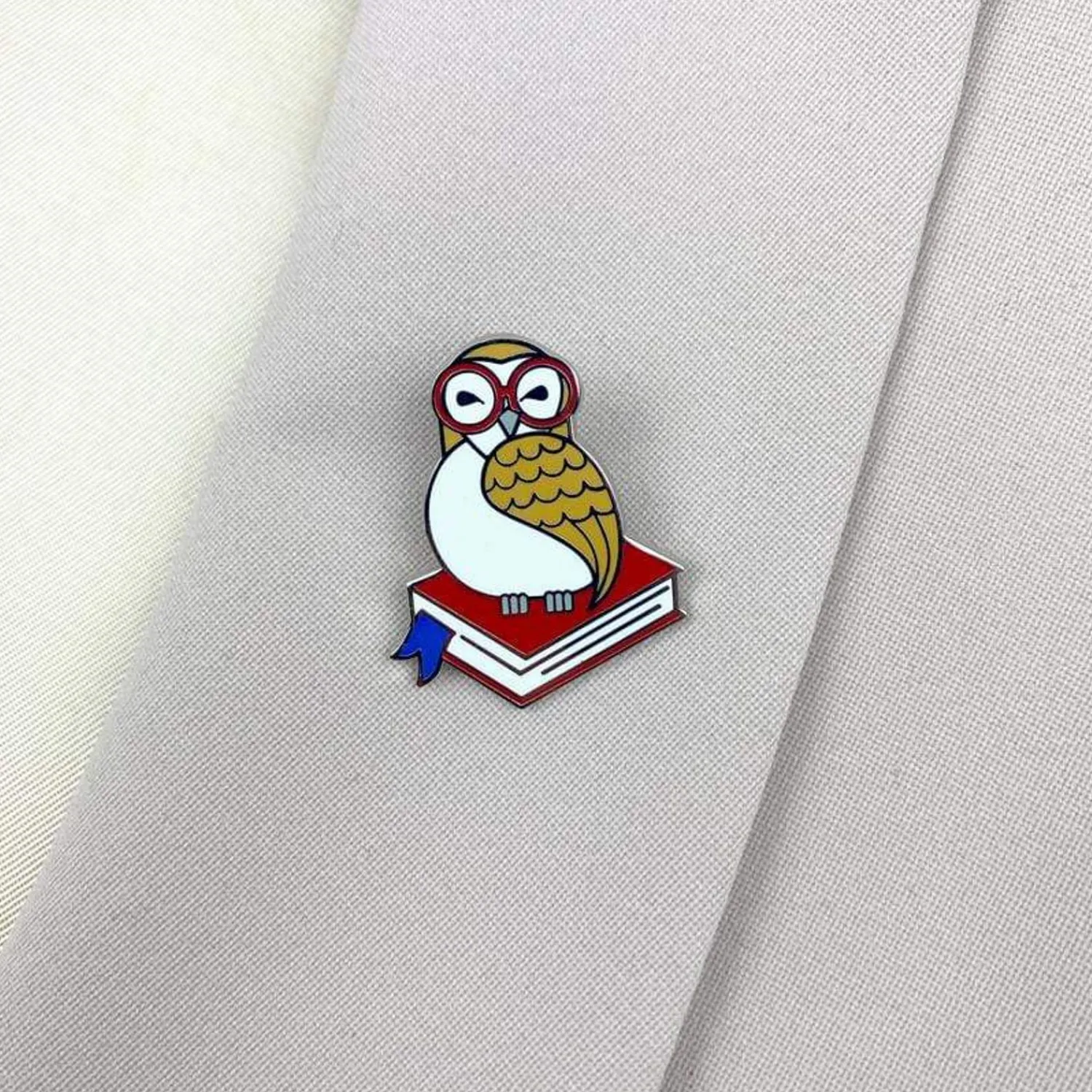 Studious Snow Owl Enamel Pin^Erstwilder Clearance
