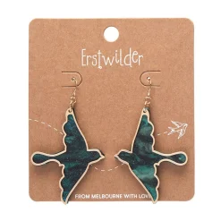 Swallow Ripple Glitter Resin Drop Earrings - Green^Erstwilder Sale