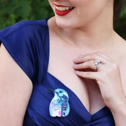 The Astute Azure Kingfsher Brooch^Erstwilder New