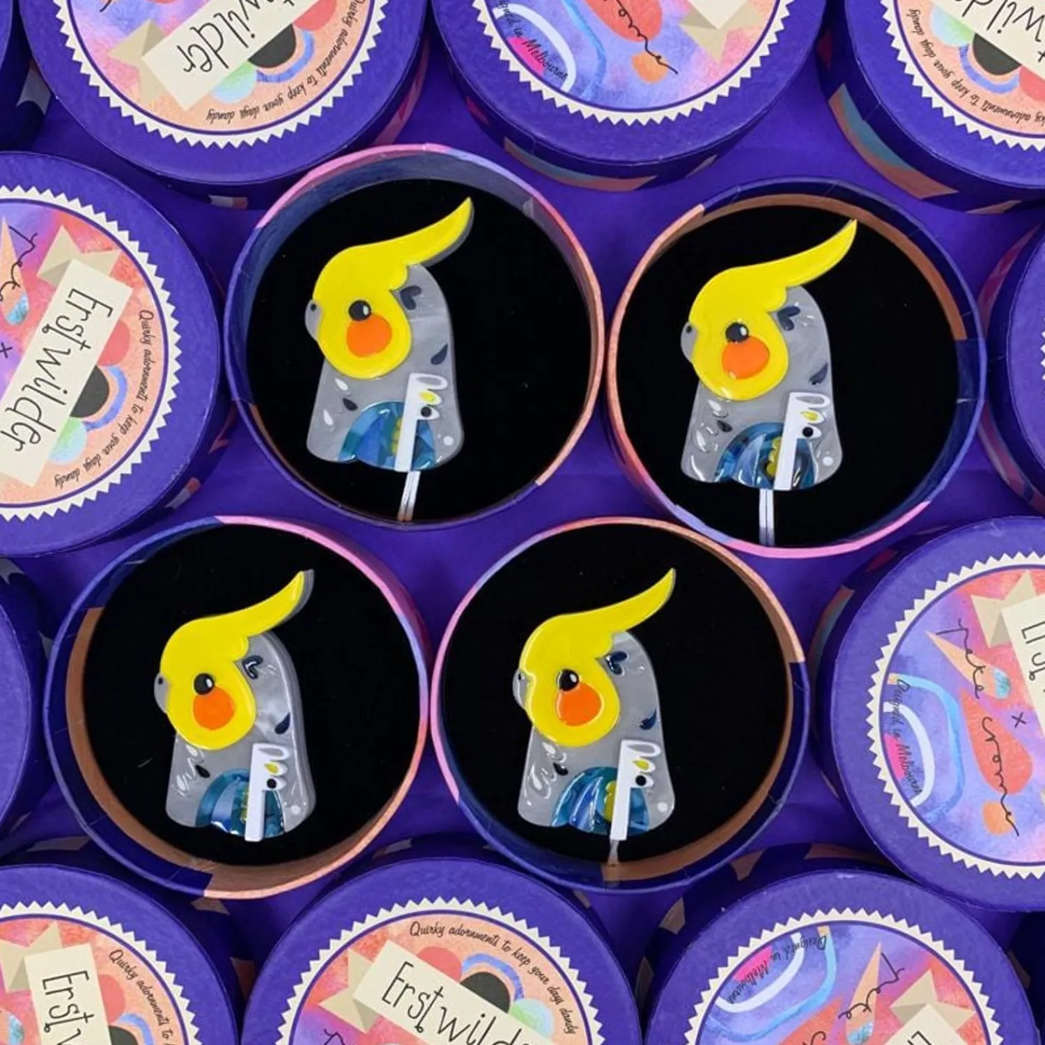 The Coy Cockatiel Brooch^Erstwilder