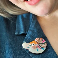 The Cryptic Chambered Nautilus Brooch^Erstwilder
