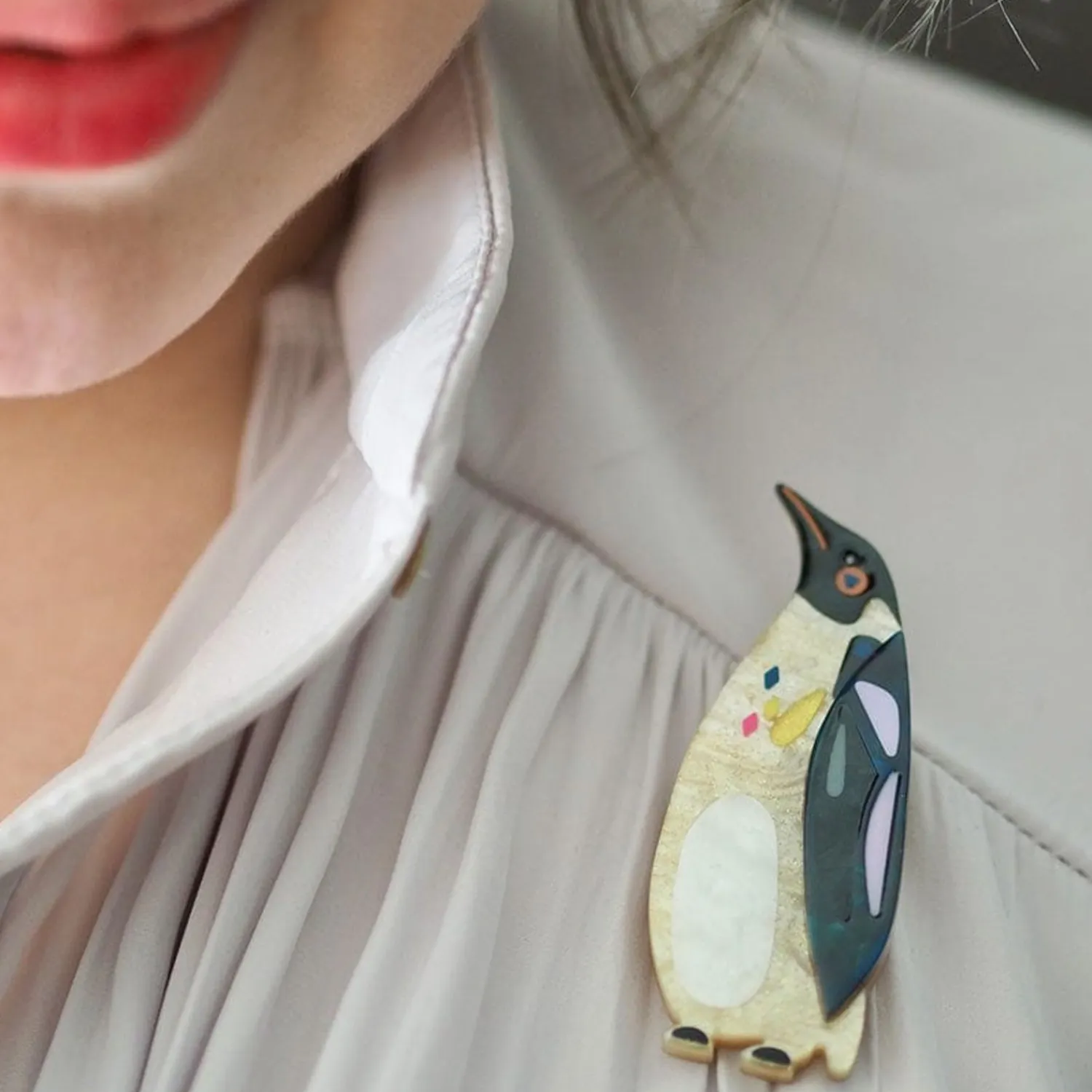 The Emboldened Emperor Penguin Brooch^Erstwilder Hot