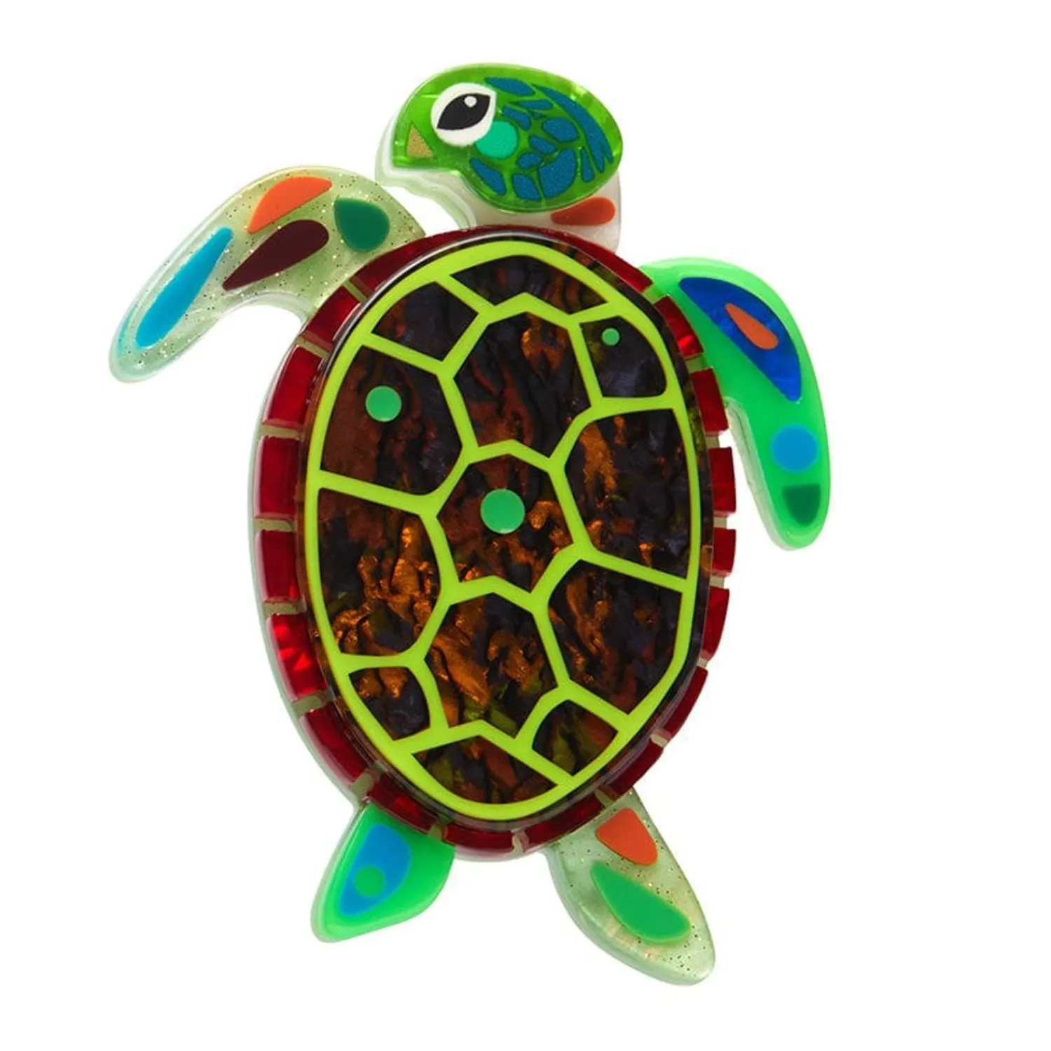 The Graceful Green Sea Turtle Brooch^Erstwilder