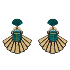 The Heart Of Egypt Scarab Drop Earrings^Erstwilder