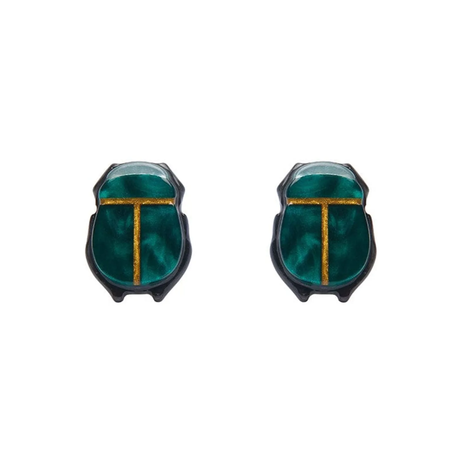 The Heart Of Egypt Scarab Stud Earrings^Erstwilder Outlet