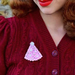 The Night Before Pink-Mas Brooch^Erstwilder Discount