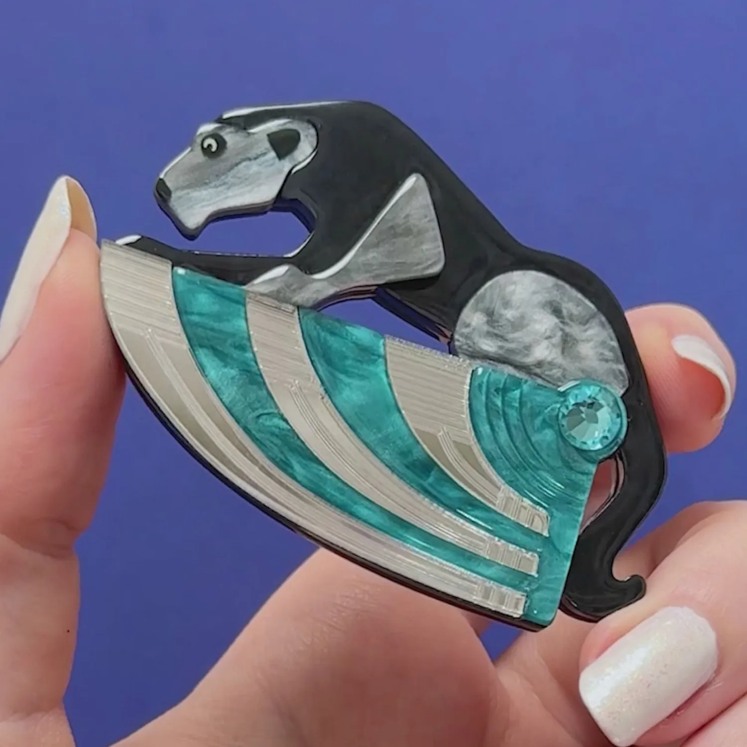 The Panther'S Embrace Brooch^Erstwilder New