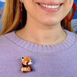 The Rakish Red Panda Mini Brooch^Erstwilder Hot