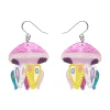 The Whimsical White Spotted Jellyfish Drop Earrings^Erstwilder Hot