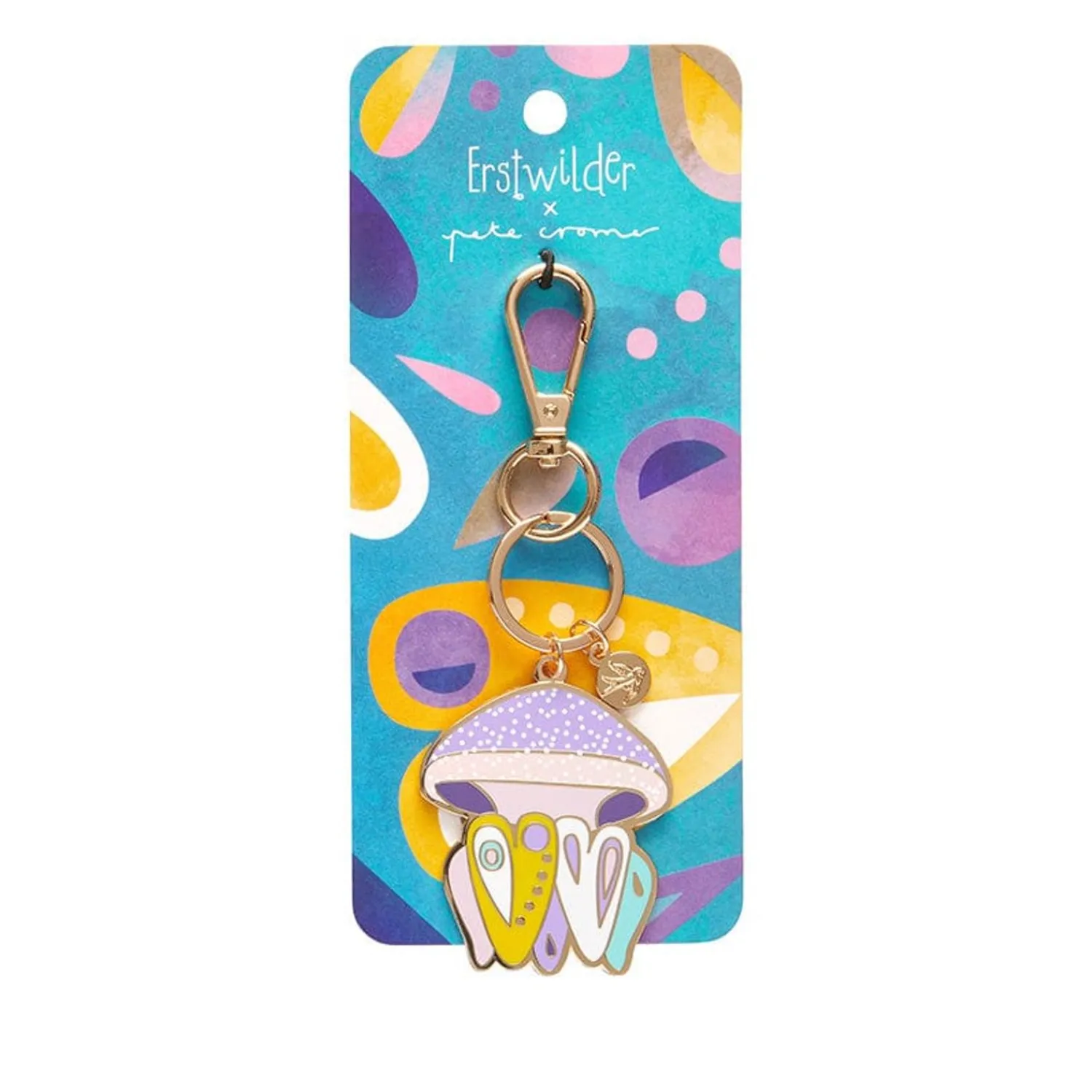 The Whimsical White Spotted Jellyfish Enamel Key Ring^Erstwilder