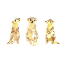 Three'S A Manner Meerkat Brooch Set^Erstwilder Discount
