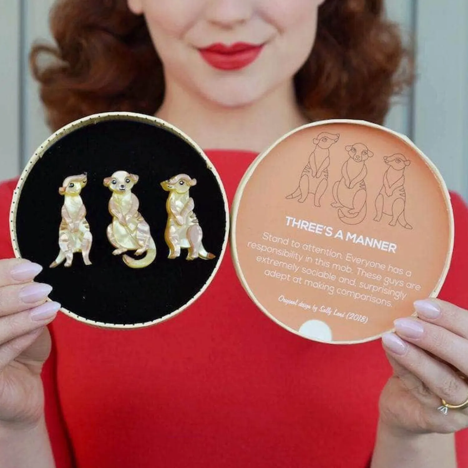 Three'S A Manner Meerkat Brooch Set^Erstwilder Discount