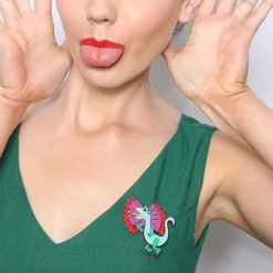 Thrill Neck Dinosaur Brooch^Erstwilder New